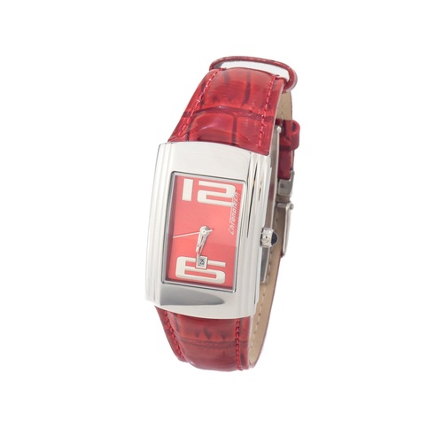 Chronotech Women's Red Leather Watch - One Size - Main Image