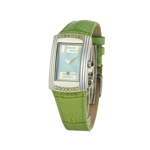 Chronotech Women's Green Leather Watch - One Size - Main Image