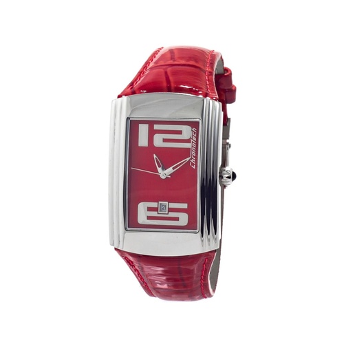 Chronotech Unisex's Red Leather Watch - One Size - Main Image