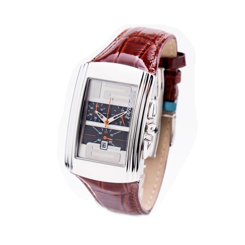 Chronotech Men's Brown Leather Watch - One Size - Main Image