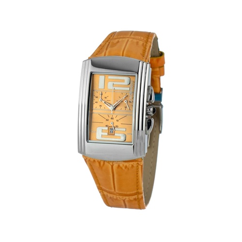 Chronotech Men's Orange Leather Watch - One Size - Main Image