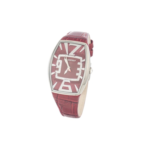 Chronotech Women's Red Leather Watch - One Size - Main Image