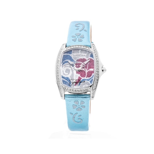 Chronotech Women's Blue Leather Watch - One Size - Main Image