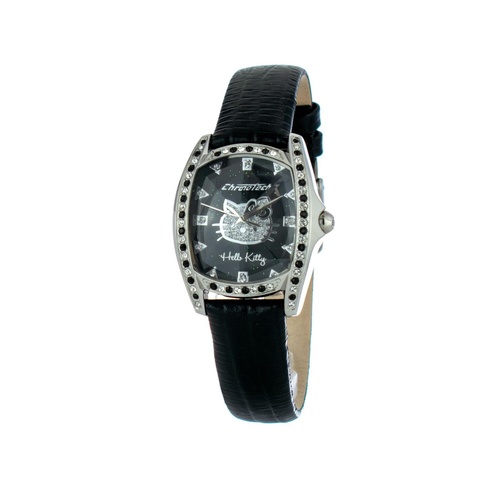 Chronotech Women's Black Leather Watch - One Size - Main Image