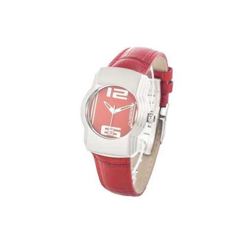 Chronotech Women's Red Leather Watch - One Size - Main Image