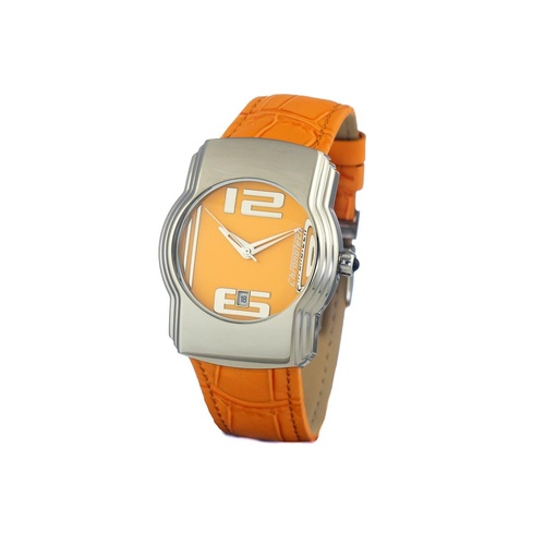 Chronotech Women's Orange Leather Watch - One Size - Main Image