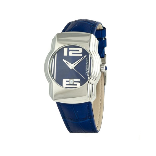 Chronotech Unisex's Blue Leather Watch - One Size - Main Image