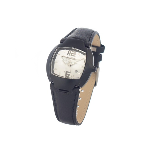 Chronotech Women's Black Leather Watch - One Size - Main Image