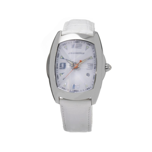 Chronotech Men's White Leather Watch - One Size - Main Image