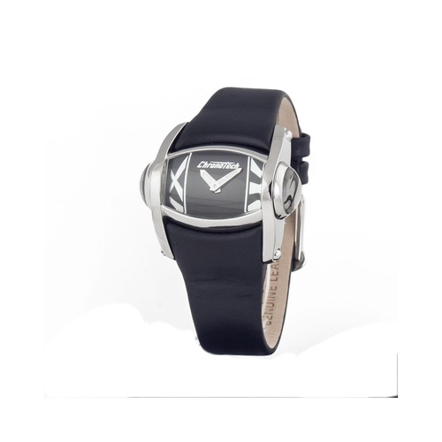 Chronotech Women's Black Leather Watch - One Size - Main Image