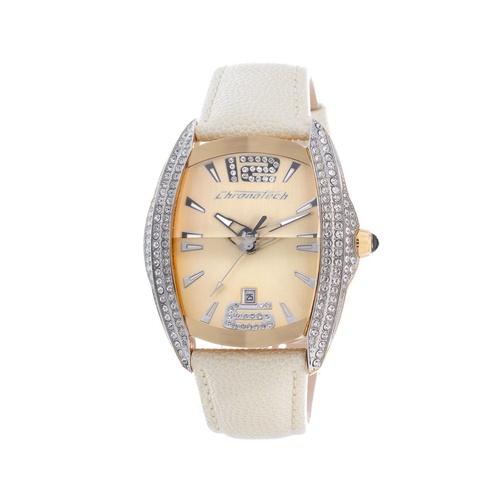 Chronotech Women's Beige Leather Watch - One Size - Main Image