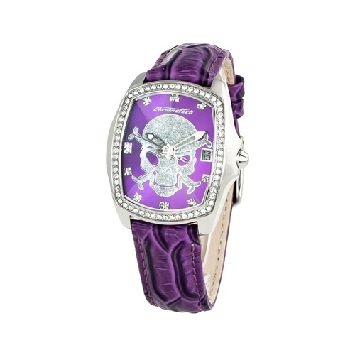 Chronotech Women's Purple Leather Watch - One Size - Main Image