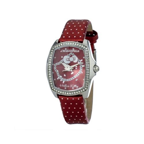 Chronotech Women's Red Leather Watch - One Size - Main Image
