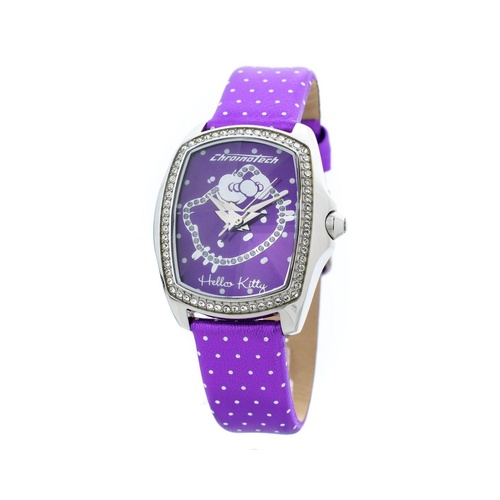 Chronotech Women's Purple Leather Watch - One Size - Main Image