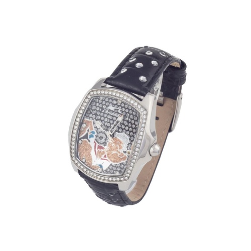 Chronotech Women's Black Leather Watch - One Size - Main Image