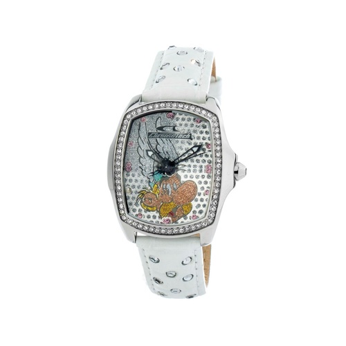 Chronotech Women's White Leather Watch - One Size - Main Image