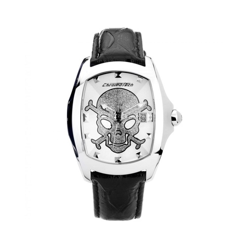 Chronotech Men's Black Leather Watch - One Size - Main Image