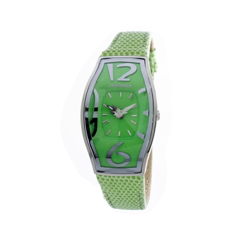 Chronotech Women's Green Leather Watch - One Size - Main Image