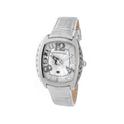 Chronotech Women's Silver Leather Watch - One Size - Main Image