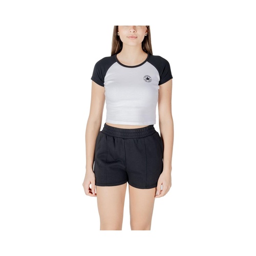 Converse Women's Black And White Cotton Tops & T-Shirt - 40 IT - Main Image