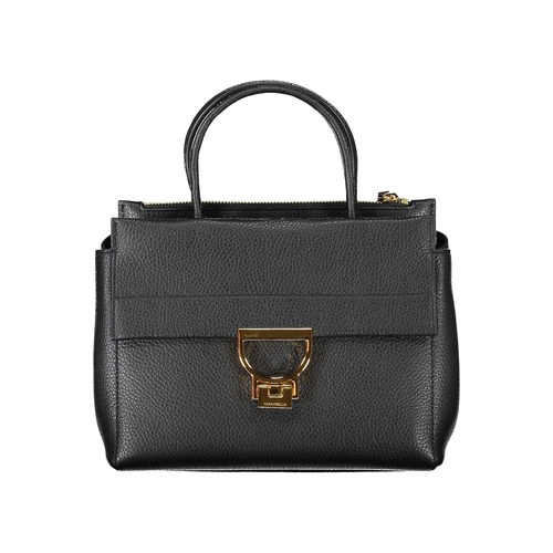 Coccinelle Women's Elegant Black Leather Handbag With Versatile Straps - One Size - Main Image