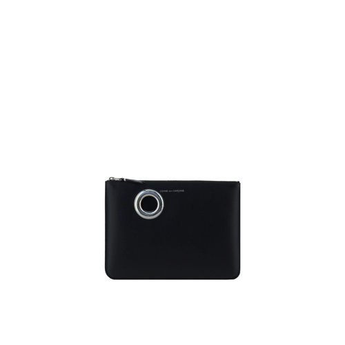 Comme Des Garcons Wallet Men's Silver Eyelet Coin Purse - One Size - Main Image
