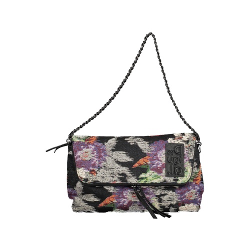 Desigual Women's Chic Black Cotton Handbag with Contrasting Details - One Size - Main Image
