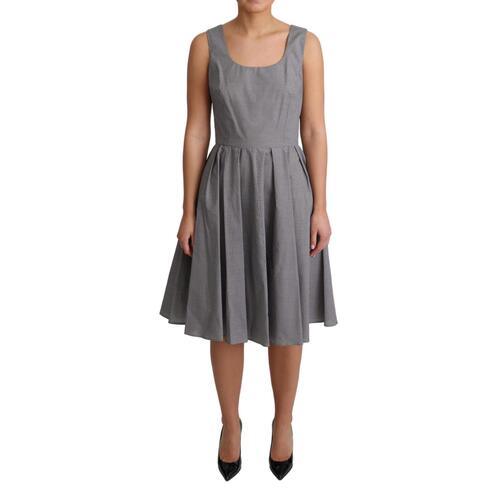 Sleeveless A-Line Geometric Pattern Dress 42 IT Women - Main Image