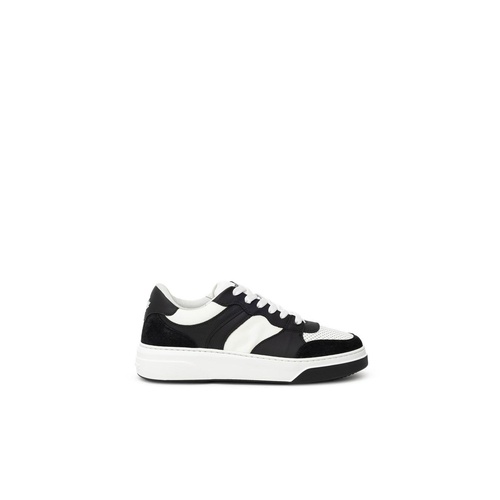 Dsquared² Men's Black And White Leather Sneaker - 41 EU - Main Image