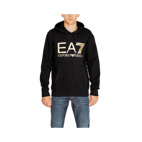 EA7 Emporio Armani Men's Black Cotton Sweater - 52 IT - Main Image