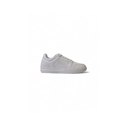 EA7 Emporio Armani Men's White Polyester Sneaker - 38 2/3 - Main Image
