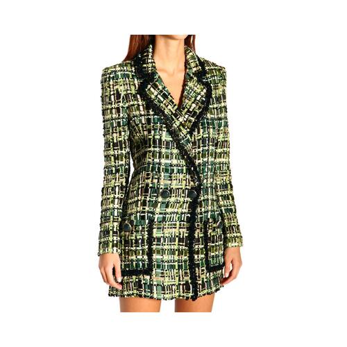Forest Green Button-Front Jacket with Pockets 40 IT Women - Main Image