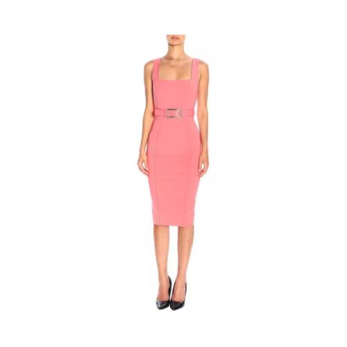 Sleeveless Dress with Belt and Back Zip Closure by Elisabetta Franchi 40 IT Women - Main Image
