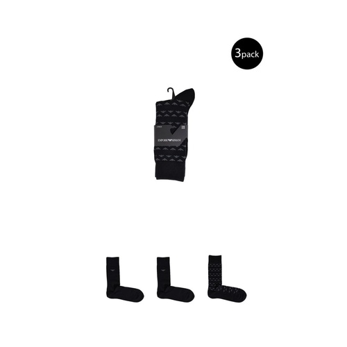 Emporio Armani Underwear Men's Black Cotton Sock - One Size - Main Image