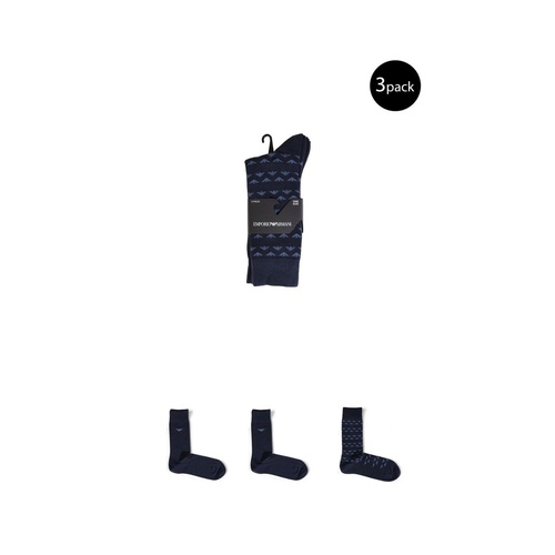 Emporio Armani Underwear Men's Blue Cotton Sock - One Size - Main Image