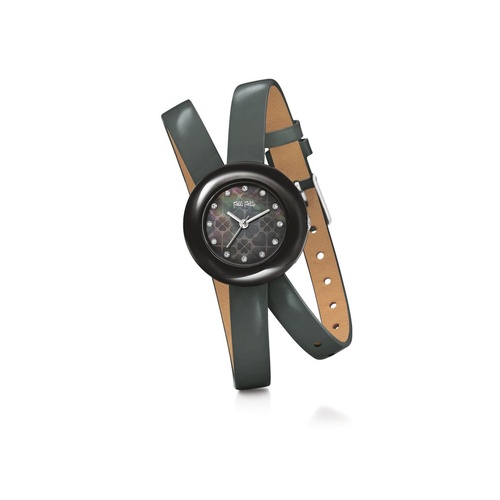 Folli Follie Women's Black Leather Watch - One Size - Main Image