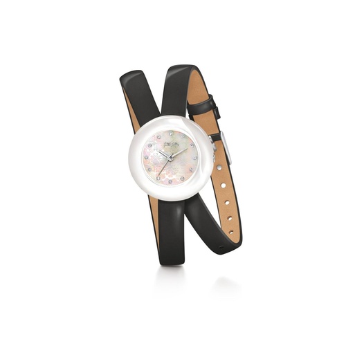 Folli Follie Women's Black Leather Watch - One Size - Main Image