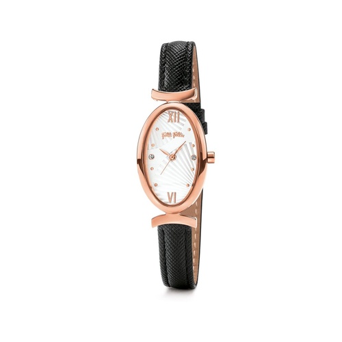 Folli Follie Women's Black Leather Watch - One Size - Main Image