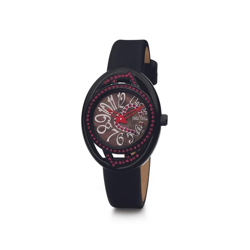 Folli Follie Women's Black Leather Watch - One Size - Main Image