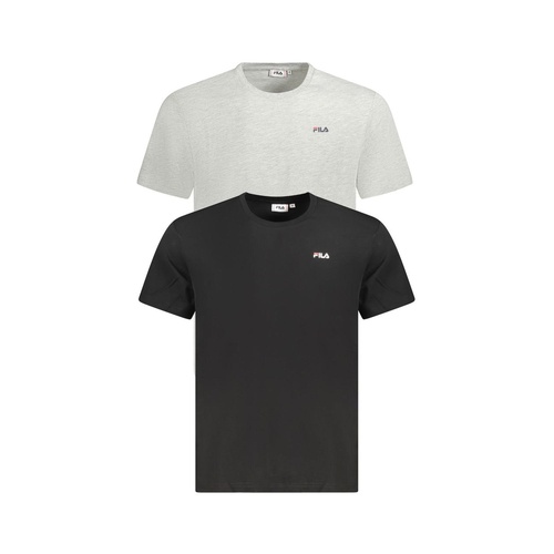 Fila Men's Black Cotton  T-Shirt - L - Main Image