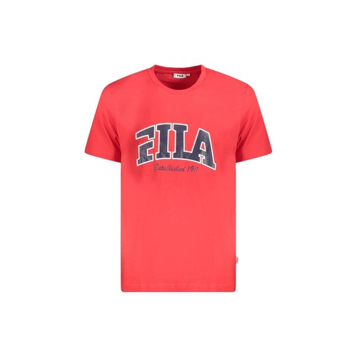 Fila Men's Red Cotton  T-Shirt - L - Main Image