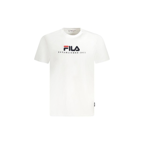 Fila Men's White Cotton Unisex T-Shirt - XL - Main Image