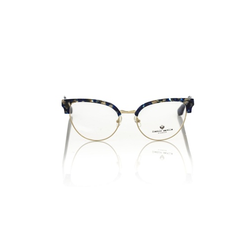 Frankie Morello Women's Blue Mother Of Pearl Clubmaster Eyeglasses - One Size - Main Image