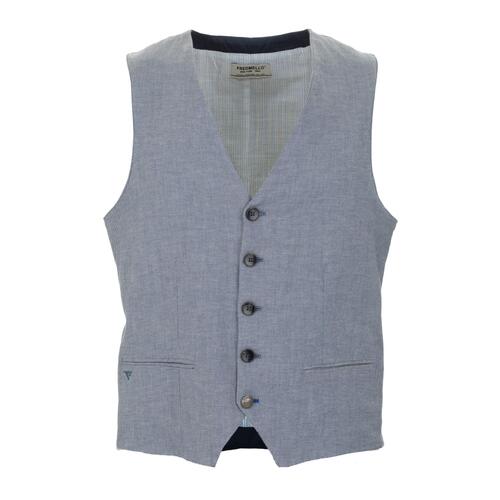 Cotton Denim Vest with Button Closure S Men - Main Image