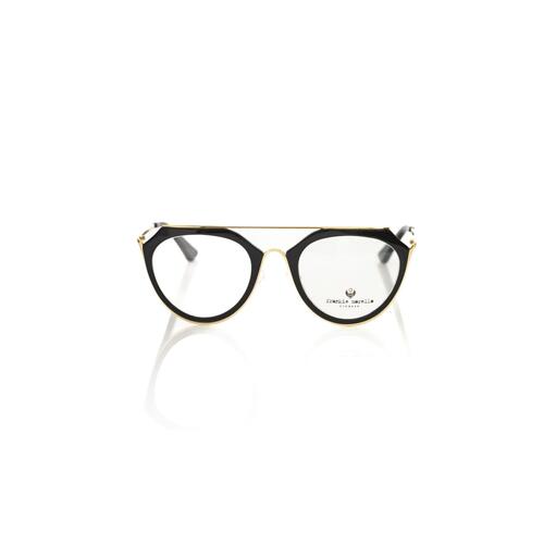 Aviator Eyeglasses with Black Profile and Gold-colored Metal Rods One Size Women - Main Image