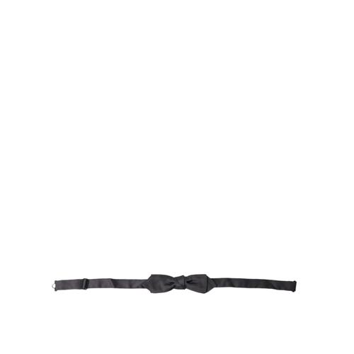 Dolce & Gabbana Men's Dark Gray Silk Adjustable Neck  Papillon Bow Tie - One Size - Main Image