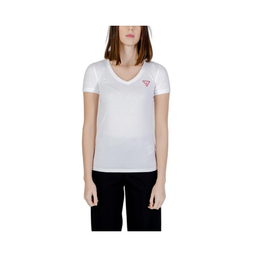 Guess Women's White Cotton Tops & T-Shirt - 40 IT - Main Image