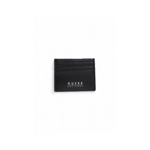 Guess Men's Black Leather Wallet - One Size - Main Image