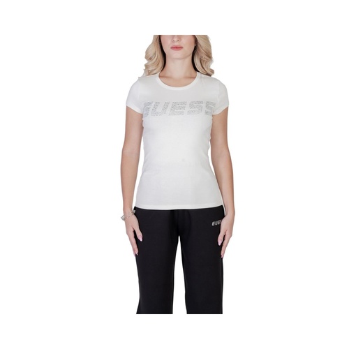 Guess Active Women's Cream Cotton Tops & T-Shirt - 44 IT - Main Image