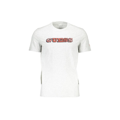 Guess Jeans Men's Sleek Gray Cotton Slim Fit Tee - 2XL - Main Image